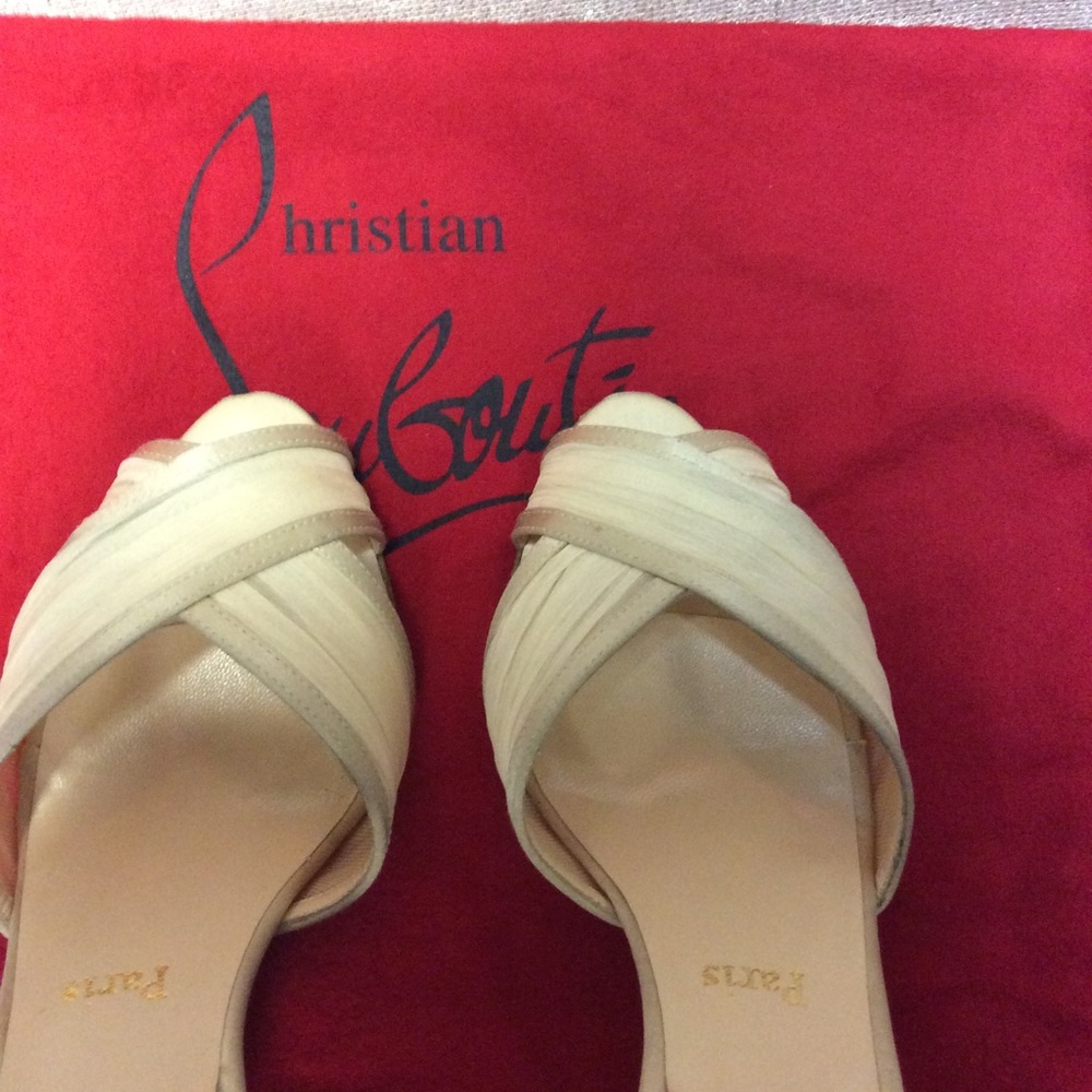 Christian Louboutin Mauresmo Chiffon Slingbacks - Picture 8 of 8